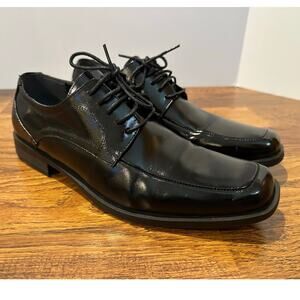 Stacy Adams Men's Calhoun Moc Toe Lace-Up Oxford Dress Shoes – Black – Size 10